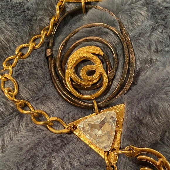 Gold Chain belt with Geometric crystal Accents fully adjustable main image 6